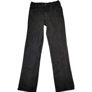Abercrombie & Fitch The 90s Straight Jeans 28 6R Mid Rise Washed Black Denim